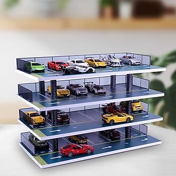 Amazon | 1/32 ジオラマ駐車場ショーケースディスプレイスタンド